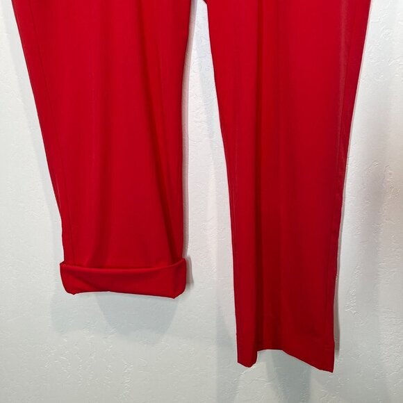 NWT Athleta tribeca Utility Crop Red pants Size 16 Stretchy athletic work cuffed - Picture 8 of 11